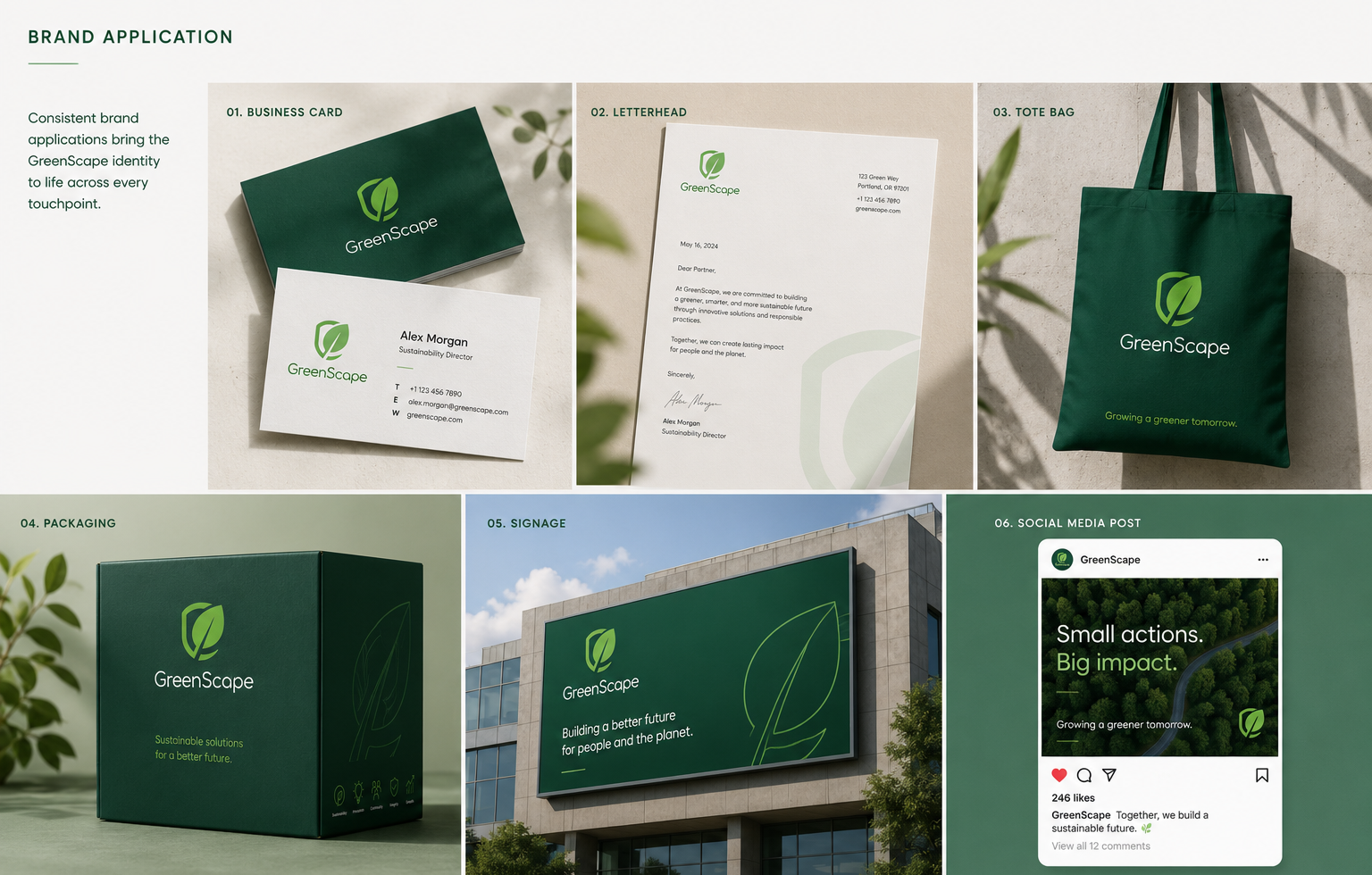 GreenScape Brand Identity & Visual System Asset